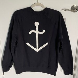 La Paz anchor crewneck pullover Sweatshirt navy 35798